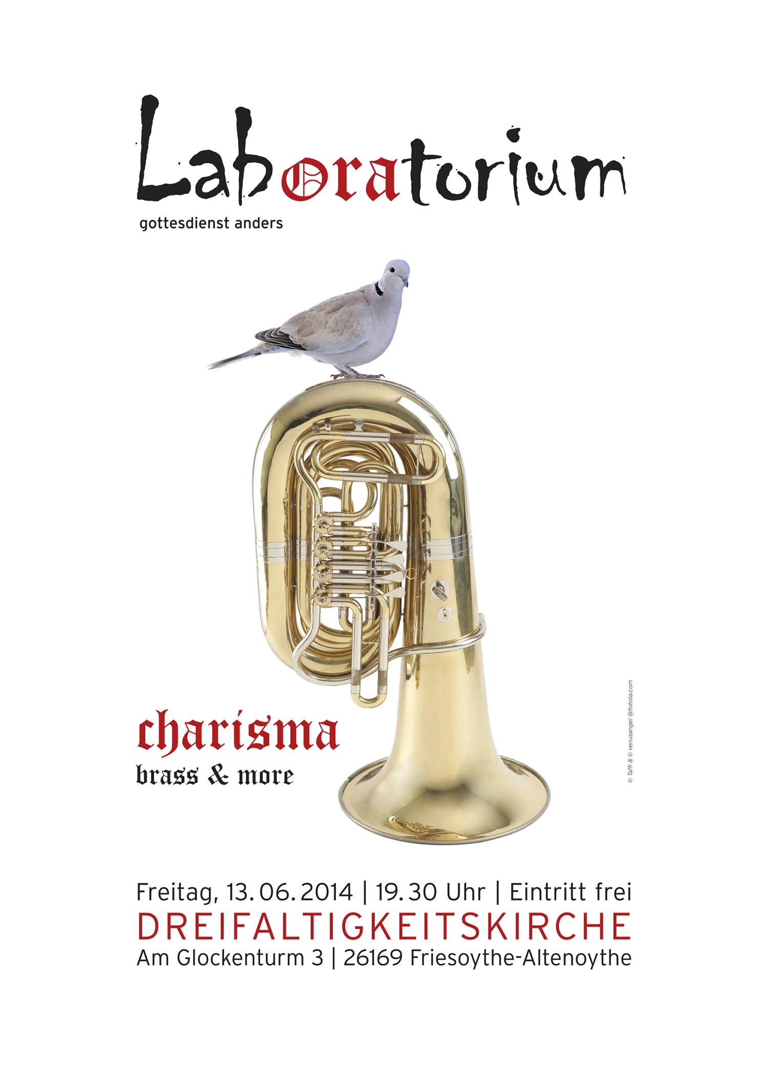 Plakat des Laboratoriumsgottesdienst am 13.06.2014