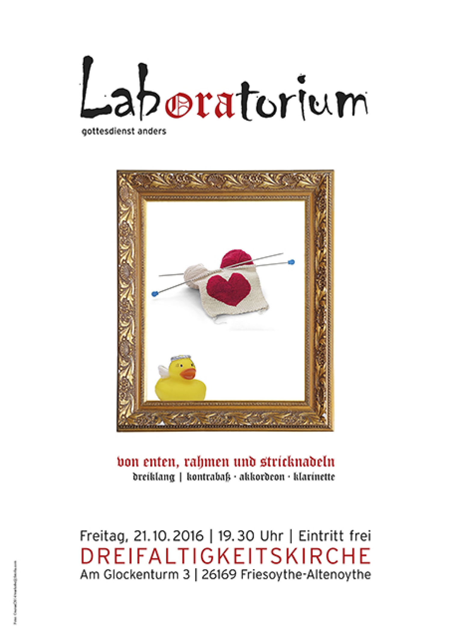 Plakat des Laboratoriumsgottesdienst am 21.10.2010