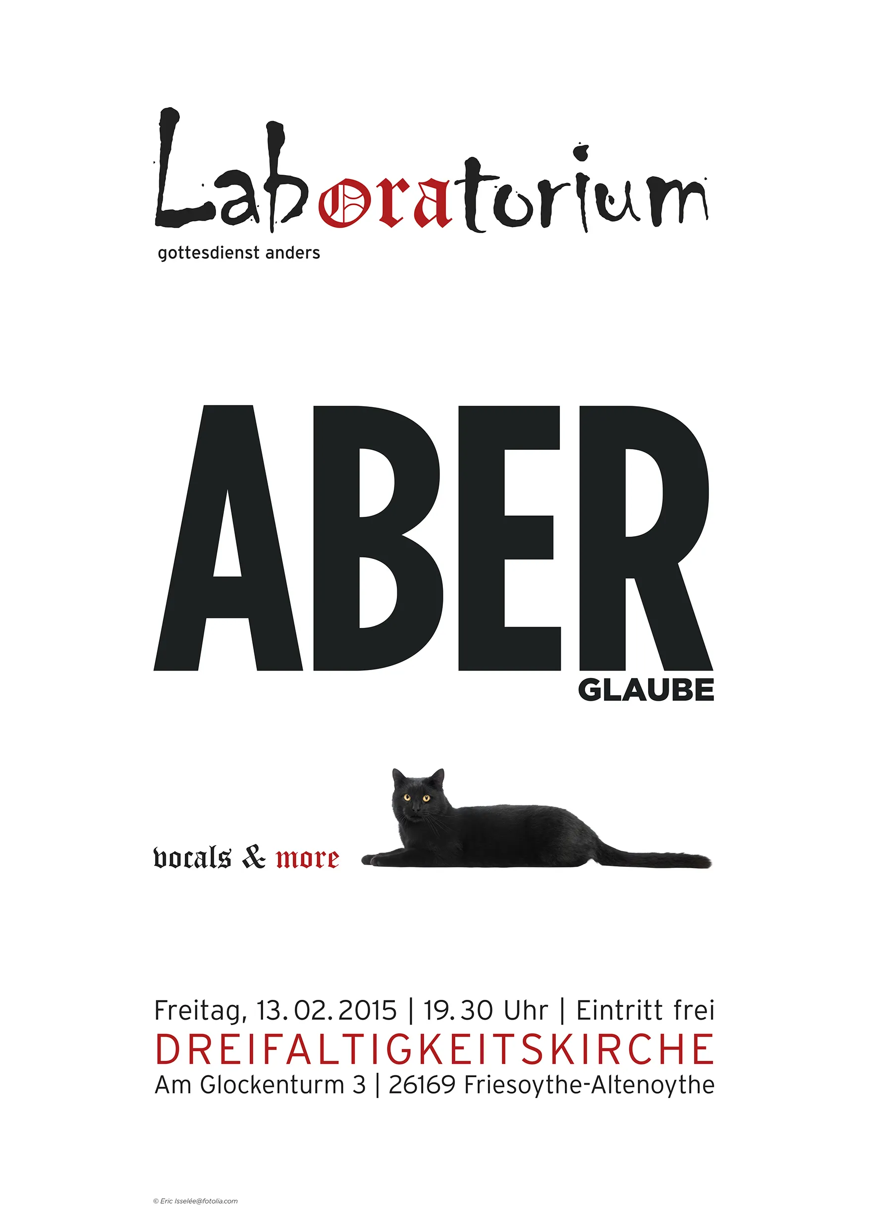 Plakat des Laboratoriumsgottesdienst am 13.02.2015