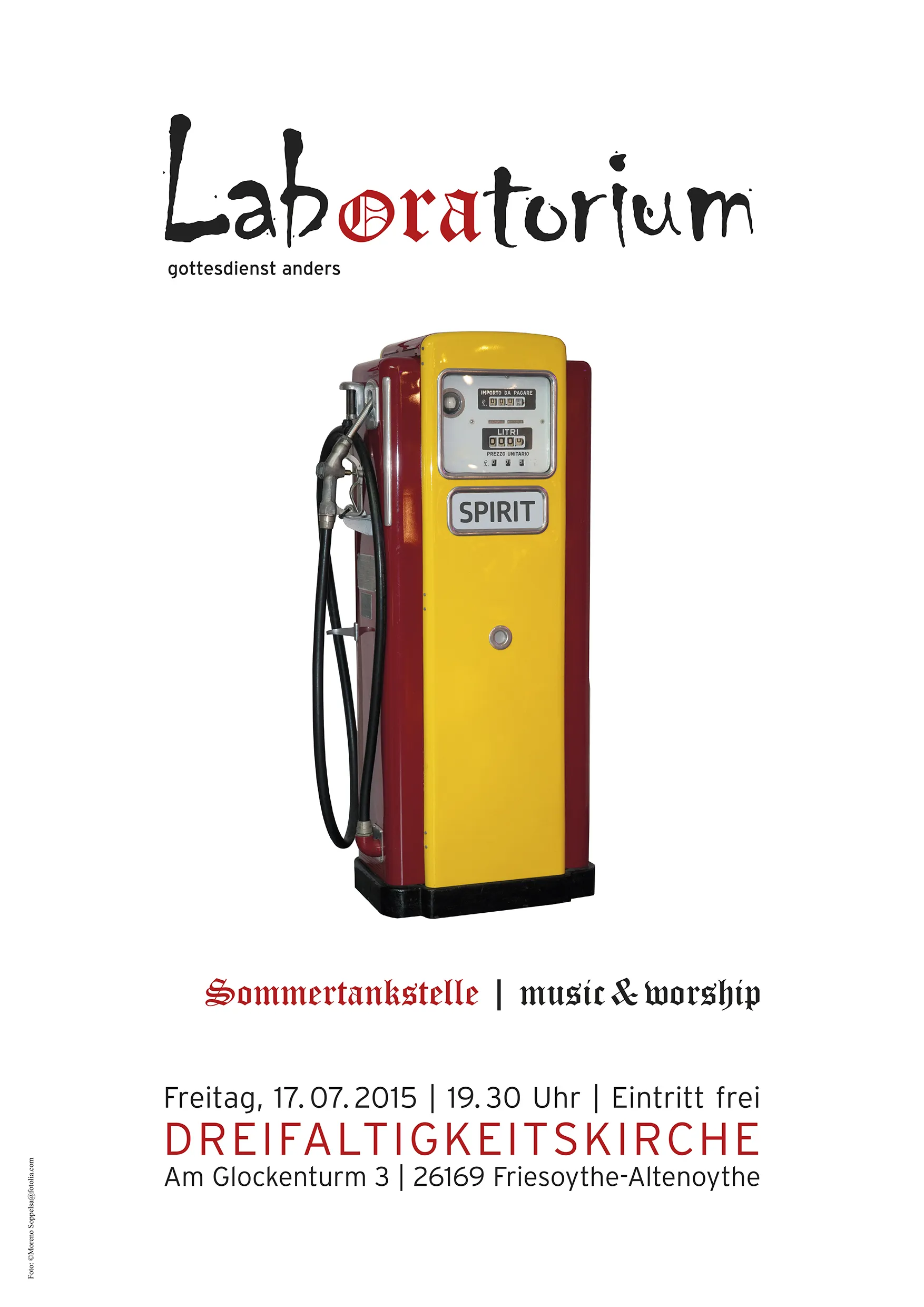 Plakat des Laboratoriumsgottesdienst am 17.07.2015