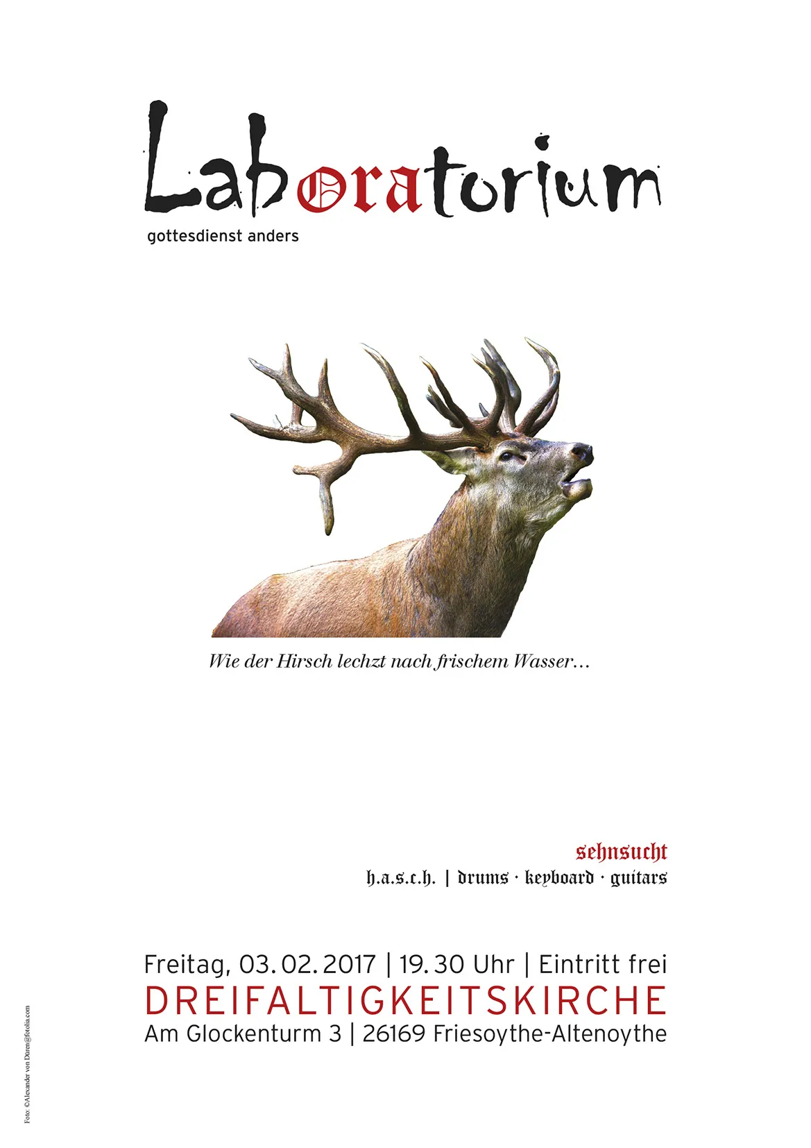 Plakat des Laboratoriumsgottesdienst am 03.02.2017