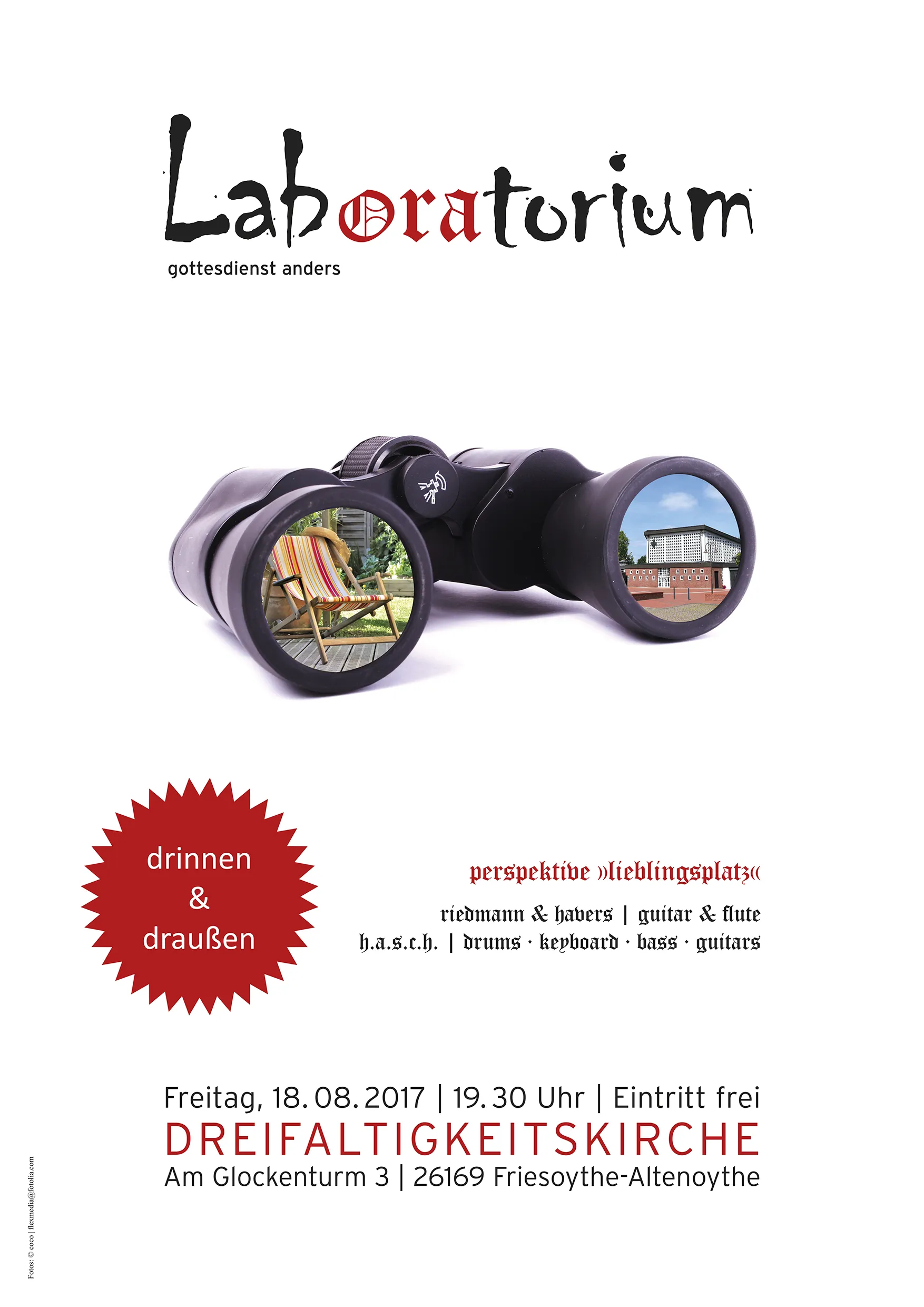 Plakat des Laboratoriumsgottesdienst am 18.08.2018