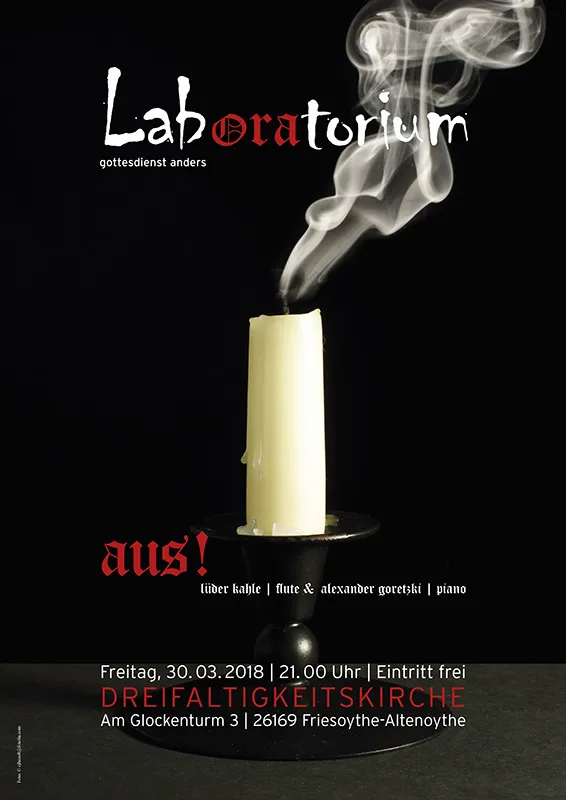 Plakat des Laboratoriumsgottesdienst am 30.03.2018