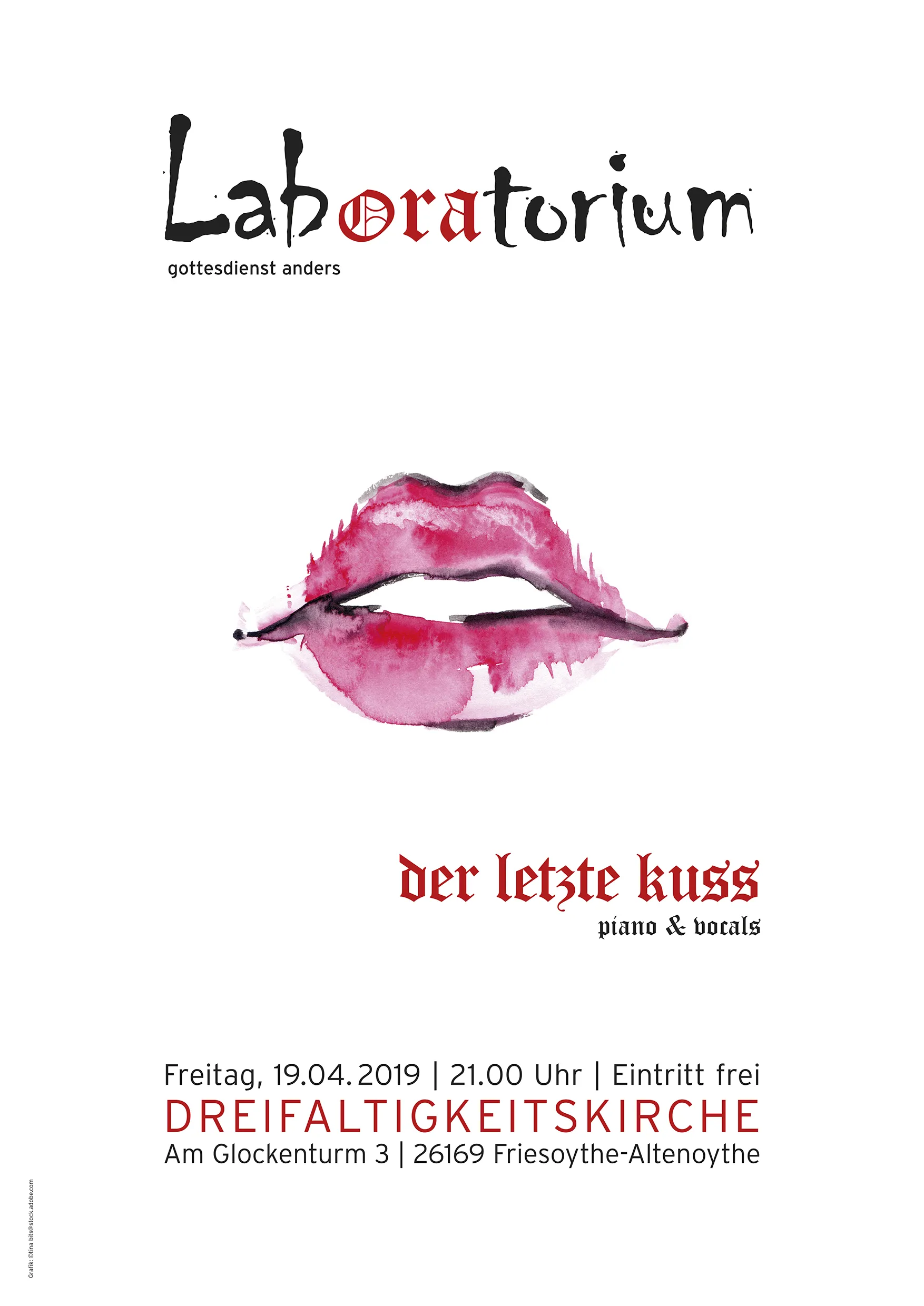 Plakat des Laboratoriumsgottesdienst am 19.04.2019