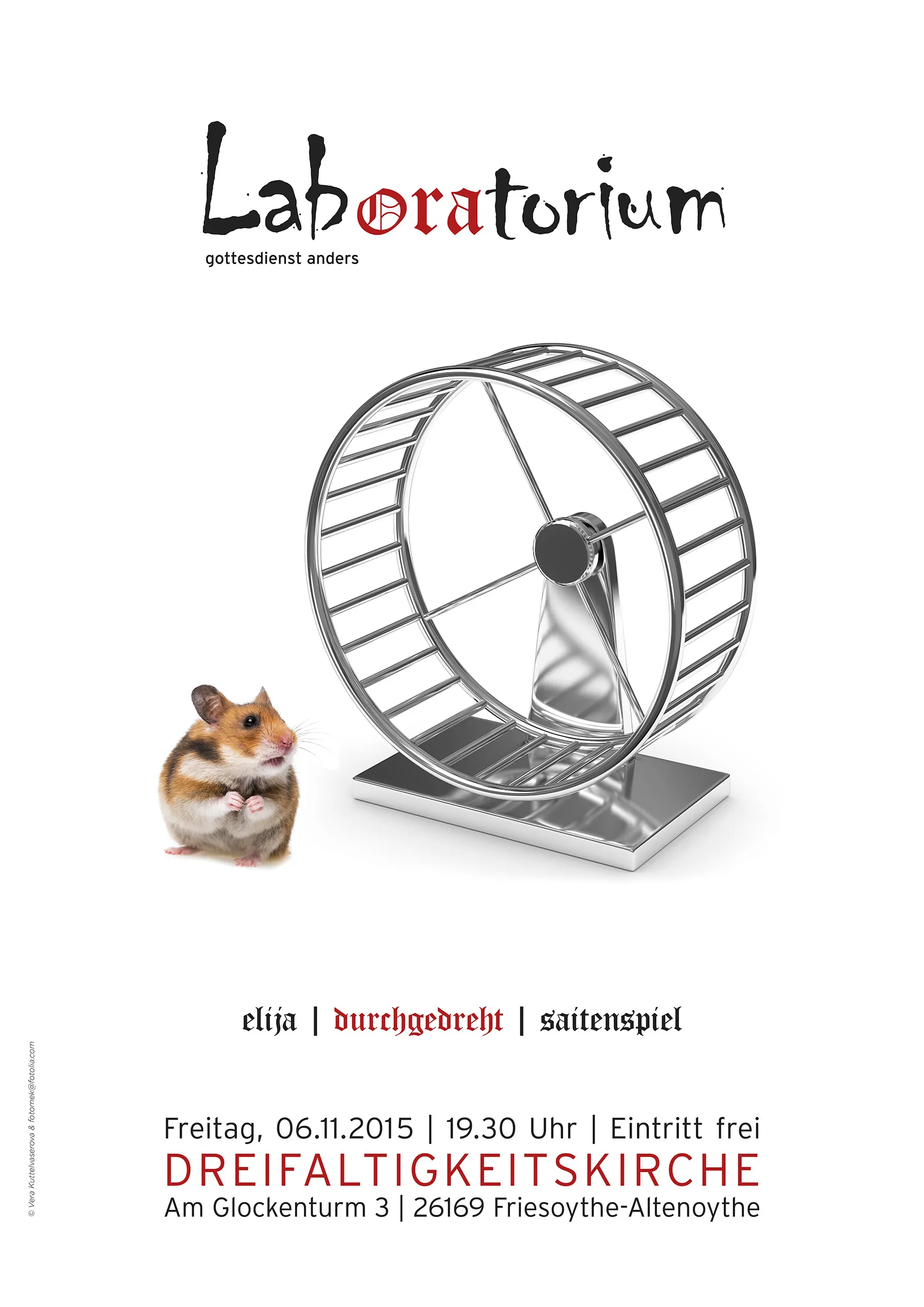 Plakat des Laboratoriumsgottesdienst am 06.11.2015