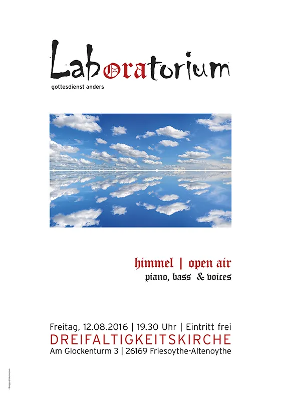 Plakat des Laboratoriumsgottesdienst am 12.08.2016