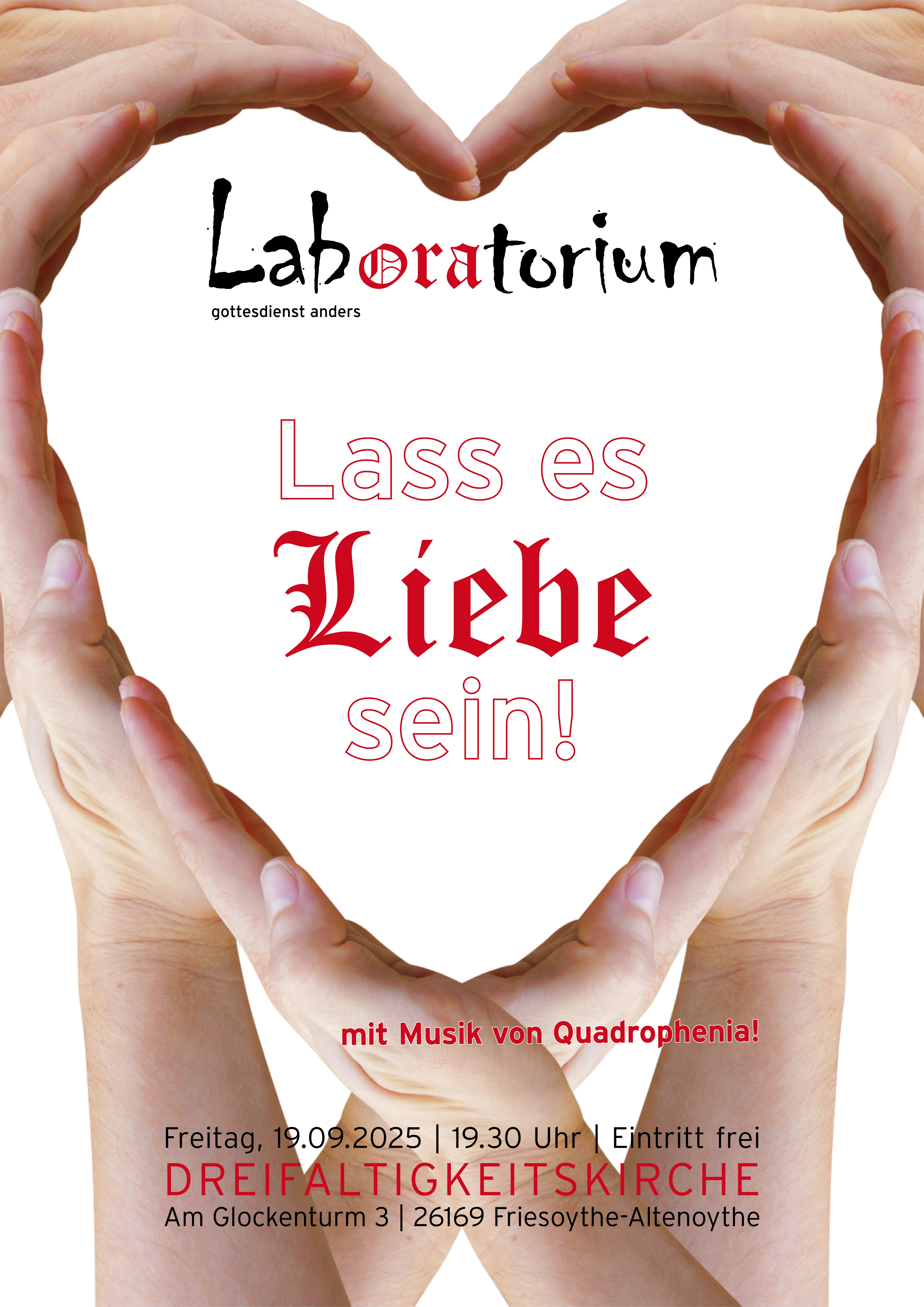 Plakat des Laboratoriumsgottesdienst am 19.09.2025