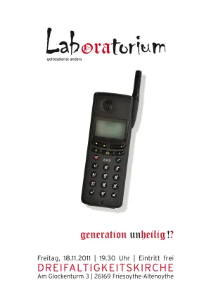 Plakat des Laboratoriumsgottesdienst am 18.11.2011