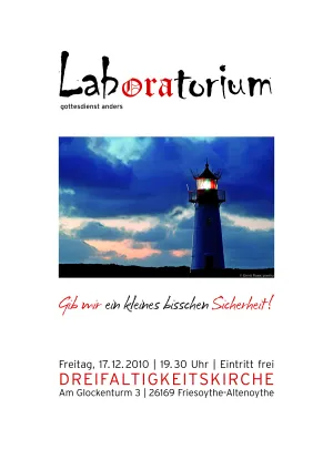 Plakat des Laboratoriumsgottesdienst am 17.12.2010